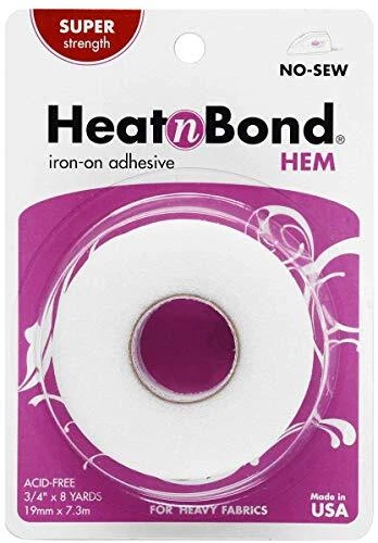 Adhesivo planchado con dobladillo HeatnBond, súper peso, 3/4 pulgadas (super 0,75 x 16 yardas), ki