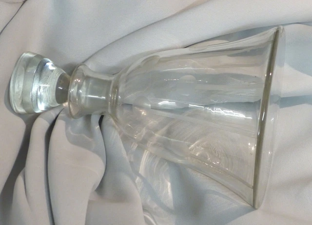 B 1970 élégant ensemble carafe flacon cristal signé 640g21cm +2 verres chic 3