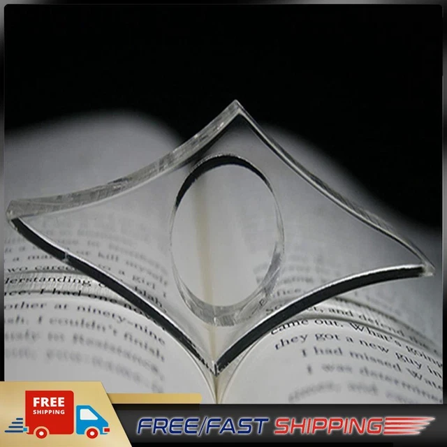 Acrylic Book Paper Clips Page Holder Stationery School Office Bookmarks (L)