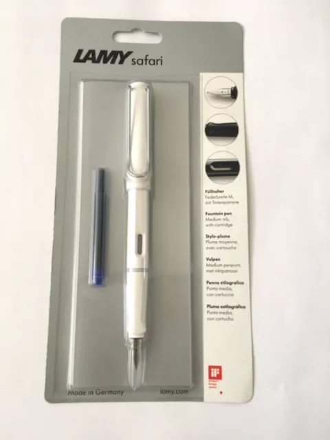 Lamy Safari Füller Füllhalter Füllfederhalter weiß  Hochglänzend Neu