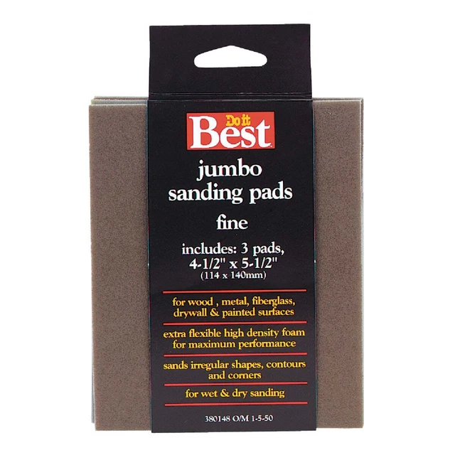 Do it Best Flex 4-1/2 In. x 5-1/2 In. x 1 In. 180 Grit Fine Sanding Sponge