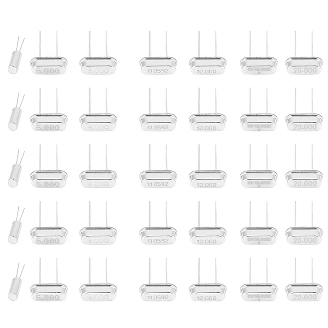 35PCS 7 7 Values Crystal Oscillator Kit 32.768K 6M 8M 11.0592M 12M 16M 20M