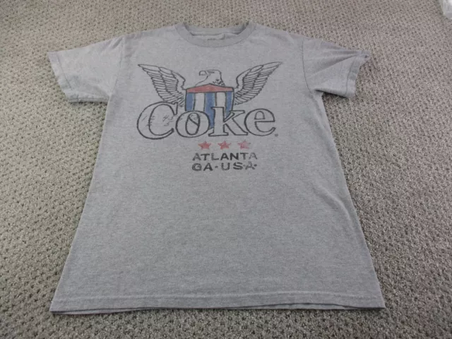 Coca Cola Shirt Adult Small Gray Retro Eagle Coke Graphic Vintage Wash Unisex *