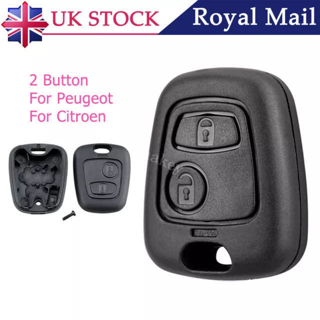 For Citroen Xsara Picasso Berlingo C1 C2 C3 C4 C5 C8 Remote Key Fob Case 2Button