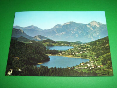 CARTOLINA COLORI TRENTINO ALTO ADIGE ALTIPIANO DI PINE’ VEDUTA DEI DUE LAGHI 