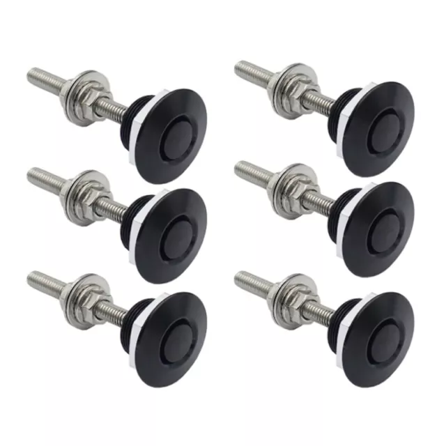 6Set 1.25Inch Aluminum Vehicle Hood Pins- Release Lock  Bumper, License5227