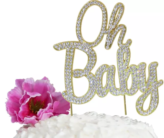 Oh Baby Rhinestone cake topper for baby shower cake decoration Rhinestone bling 2