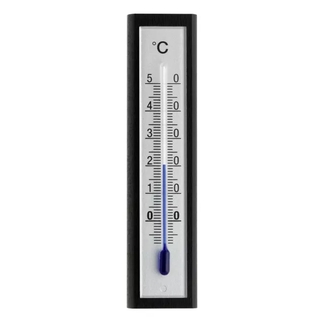 TFA 12.1043.06 Analoges Innenthermometer aus Buche -SCHWARZ-PL- Klimakurt