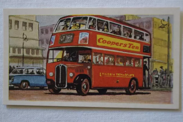 Transport Through The Ages Vintage 1961 Coopers Tea Trade Card Modern Omnibus