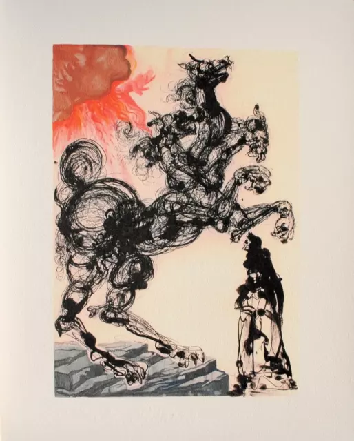 Salvador DALI : ENFER 6, GRAVURE Originale, DIVINE COMEDIE, 1960