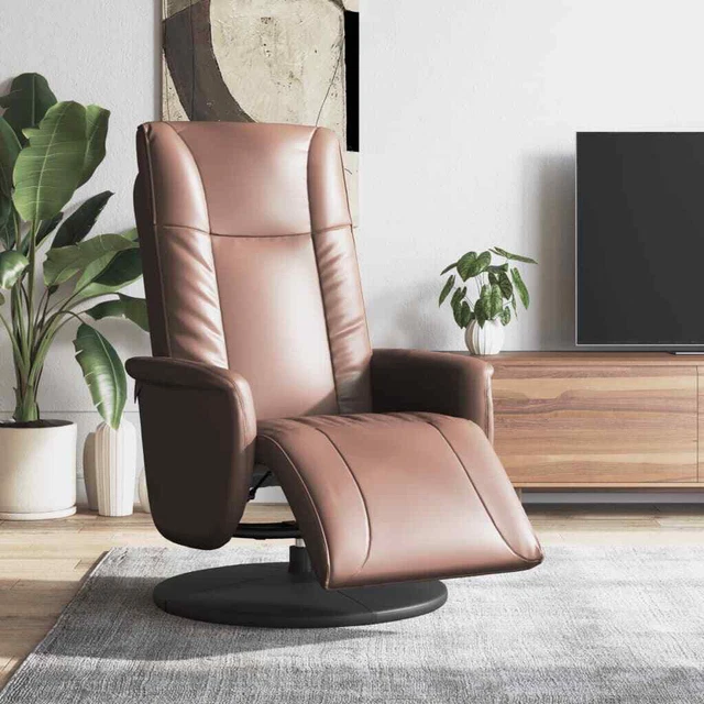 Relaxsessel mit Fußteil Braun Kunstleder vidaXL