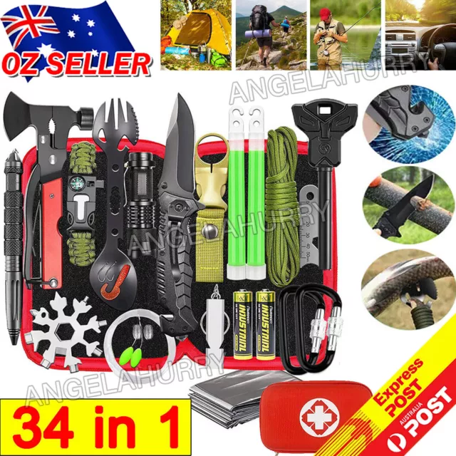 Tactical Emergency Survival Kit Outdoor Sports Tactical Hiking Camping SOS NEW