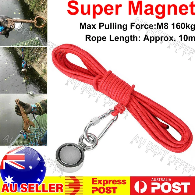 160KG Salvage Strong Recovery Magnet Neodymium Treasure Metal Fishing