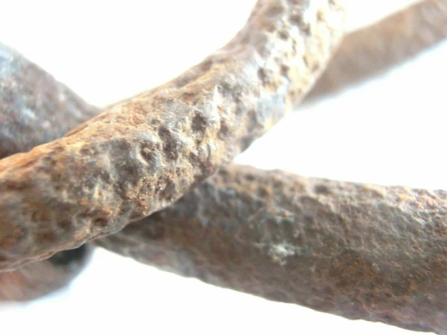 late 17th century ANTIQUE wrought iron trammel chain pot hook great wall decor 3