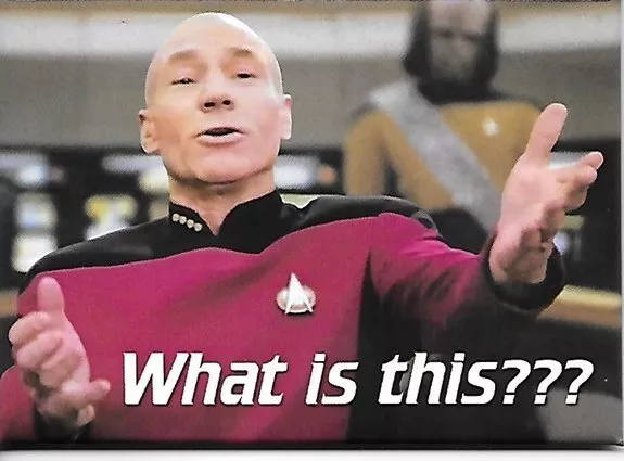 Star Trek: The Next Generation Picard What Is This??? Refrigerator Magnet UNUSED