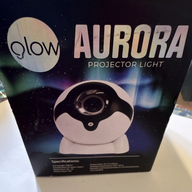GLOW AURORA LED Projector Light Colour-Changing Green Laser USB Remote ...