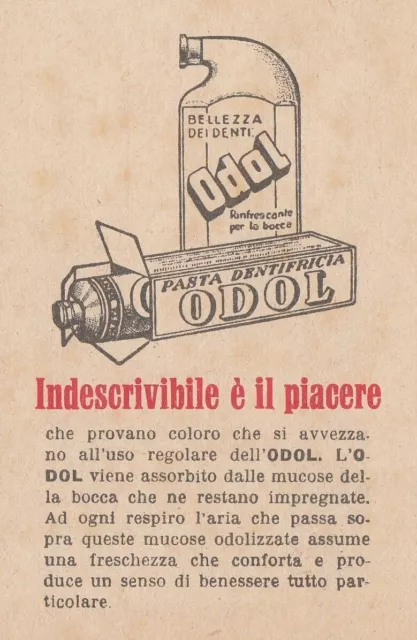 Z2562 ODOL toothpaste - Vintage advertising - 1930 old advertising