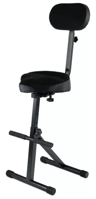 B-WARE Pro Stehhilfe Stehstuhl  Bügelstuhl Stehsitz Keyboardhocker Sattelhocker