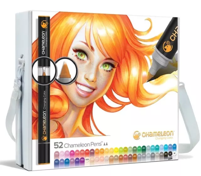 CHAMELEON DELUXE 52 SET Colour Tones Permanent Alcohol Ink Pens Professional Set