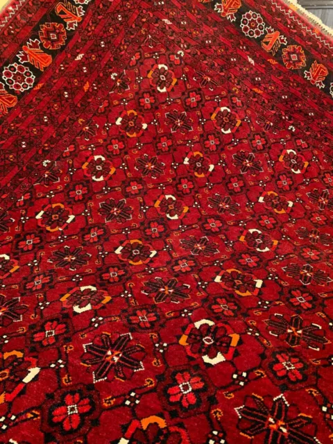 Magnifico Tappeto Orientale Afghano Herati Annodato A Mano  245 × 158 Cm