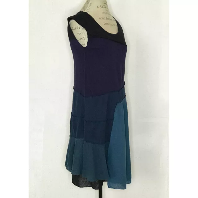 Anthropologie Layered Dress By Sir Sir Correll Correll Alva Blue Ombré Motif XS 3