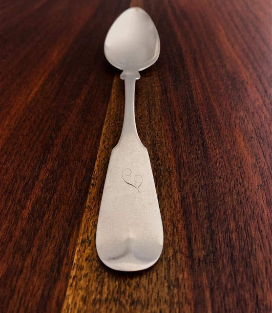 - RARE JAMES MUNROE COIN SILVER TEASPOON: BARNSTABLE, CAPE COD, MA c. 1840