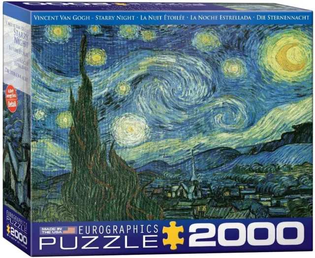 Estrellada Noche - Vincent Furgoneta Gogh 2000 Piezas Puzle Rompecabezas