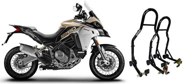 Coppia 2 Cavalletti Alza Moto Ruota Alzamoto Per Yamaha Tmax 500 - 8