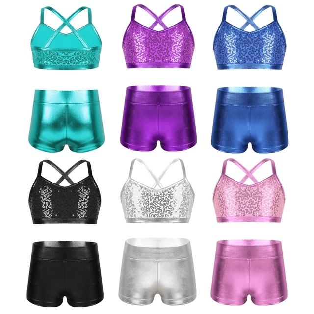 Abito da balletto per bambine palestra sport body abbigliamento danza top + set fondo allenamento