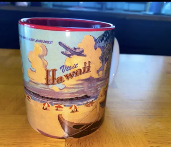 Vintage Visit Hawaii Kona Surfboard Rentals Hawaii Kona Surfboard Coffee Mug