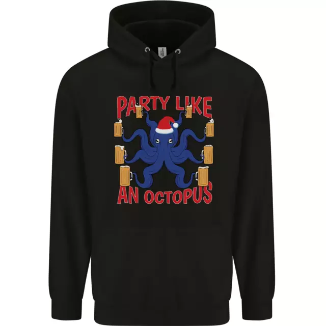 Beer Party Octopus Christmas Scuba Diving Childrens Kids Hoodie