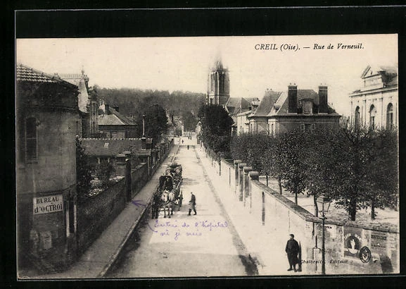 CPA Creil, Rue de Verneuil