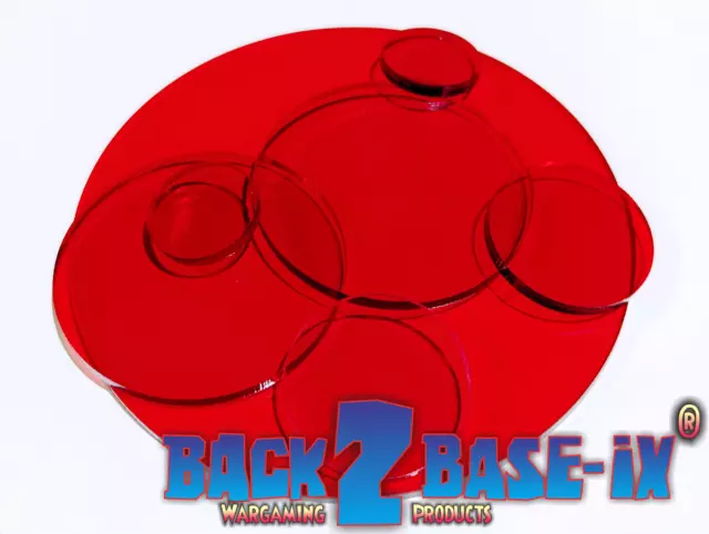 Acrylic Perspex Disk Circle Transparent Red 3mm Thick 120mm to 500mm Diameter