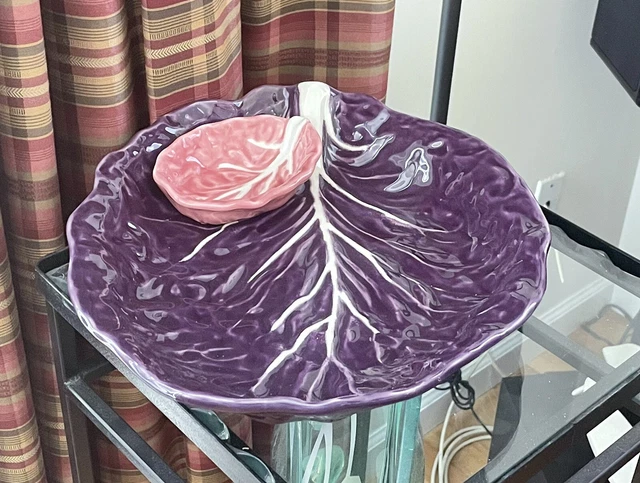 Olfaire Majolica Cabbage Chip N Dip Purple & Pink