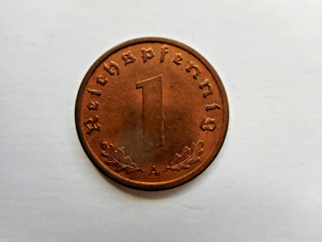 1 Reichspfennig 1939 A in sehr guter Erhaltung