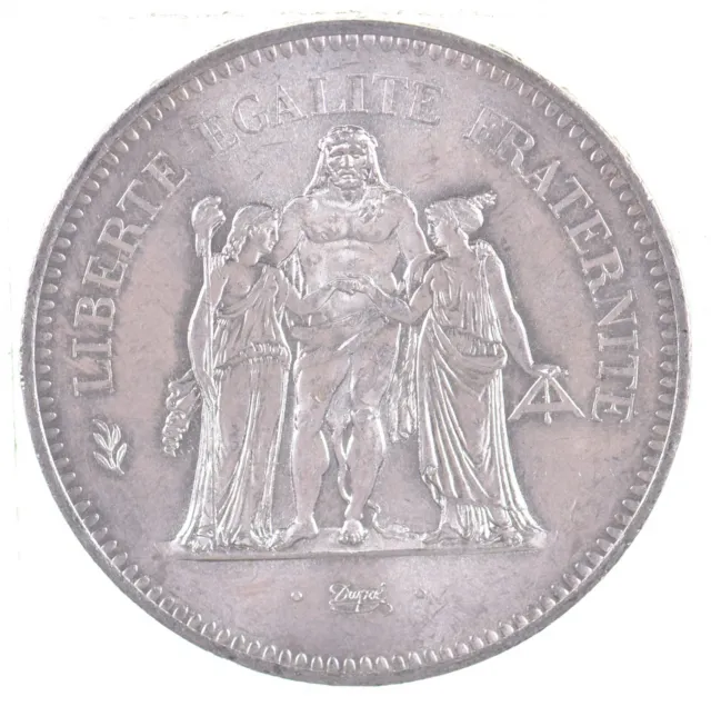 SILVER - HUGE - 1976 France 50 Francs - World Silver Coin *182