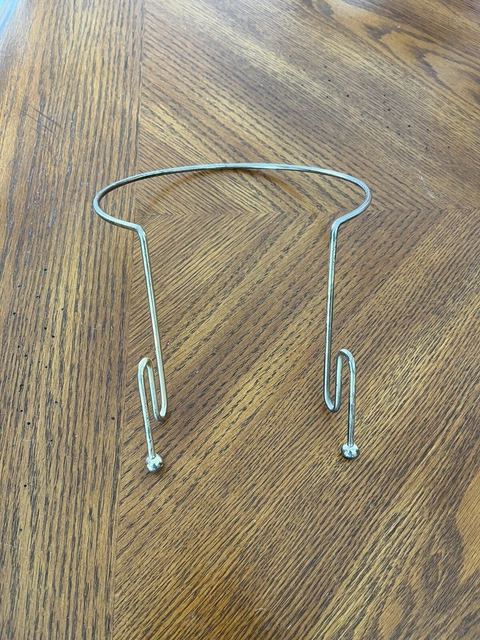 Vintage 1960s Pyrex Gold Tone Metal Chip & Dip Wire Bracket Original Not Repro Vintage 1960s Pyrex Gold Tone Metal Chip & Dip Wire Bracket Original Not Repro