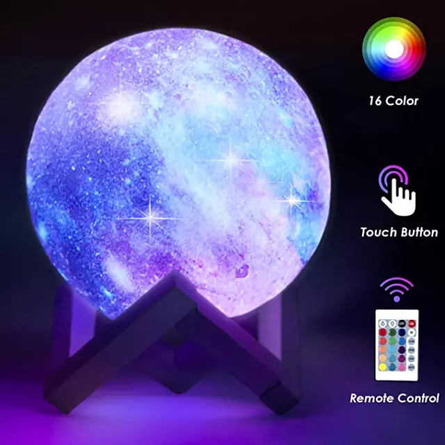 15CM 3D LED Mond Lampe Moon Light Touch Sensor Mondlicht Kinder Nachtlicht Licht