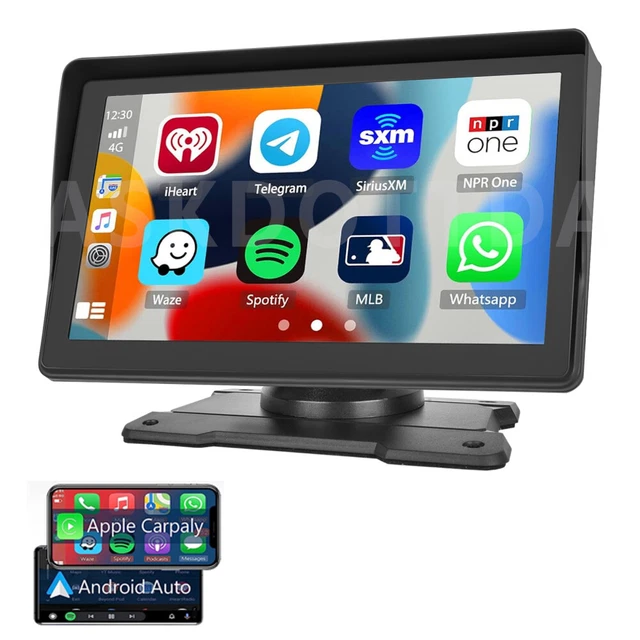 7 INCH PORTABLE Car Radio Wireless Apple Carplay Android Auto Touch ...