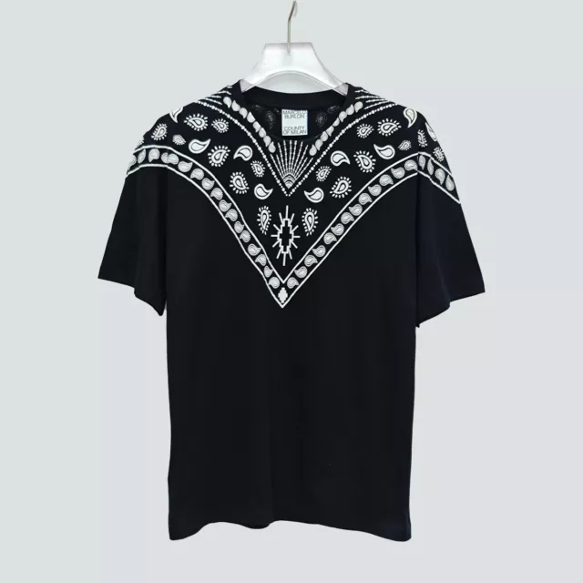 Trendy Marcelo Burlon Wing short sleeve T-shirt for men is loose and breathable