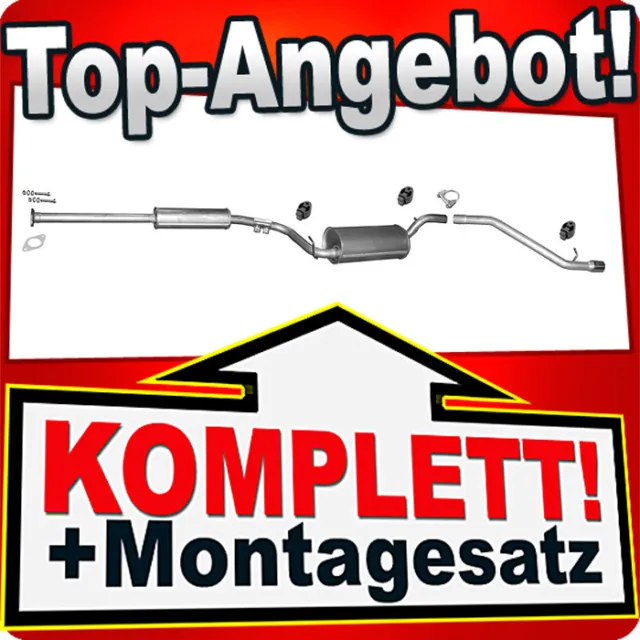 Auspuff für MAZDA 3 II (BL) 1.6 MZR 105PS Schrägheck Stufenheck Auspuffanlage