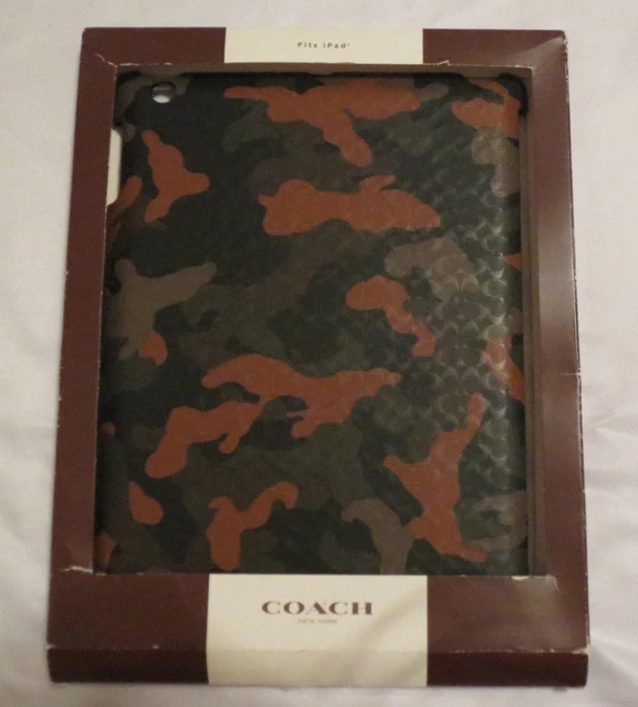 NEW COACH Apple iPad 2 3 4  CAMO  Case Protective Shell / Skin Fatigue Orange