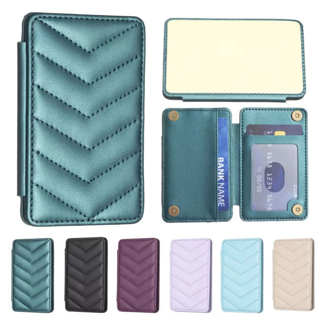 Pocket Adhesive Cell Phone Back Cover Credit Card Holder Wallet Stick PU Leather