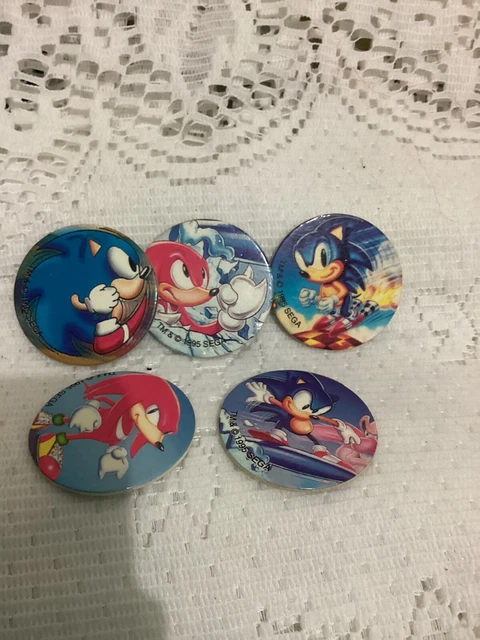 Pogs (slammers) Sonic The Hedgehog & Taz - Rétro Sega TM - Occasion - Collection Années 90