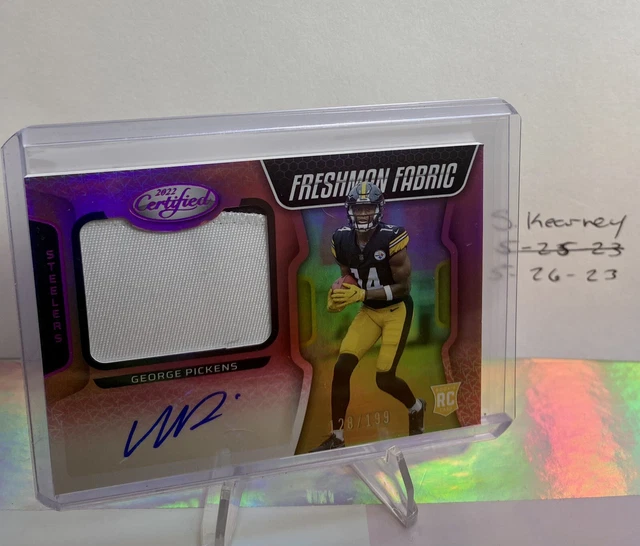 2022 Certified George Pickens Freshman Fabric Mirror Auto /199 RPA Steelers SSP