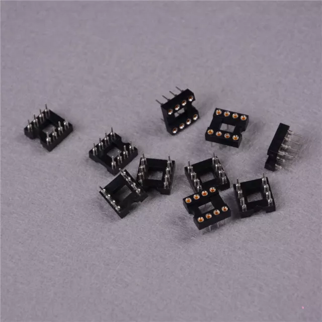 10pcs Round Hole 8pin Pitch 2.54mm DIP IC Sockets Adaptor F UnMBUKA Sh Sp