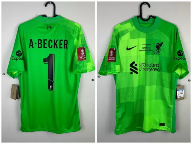 M - BNWT Liverpool goalkeeper shirt 2021/22 - FA Cup Final 2022 - Alisson 1