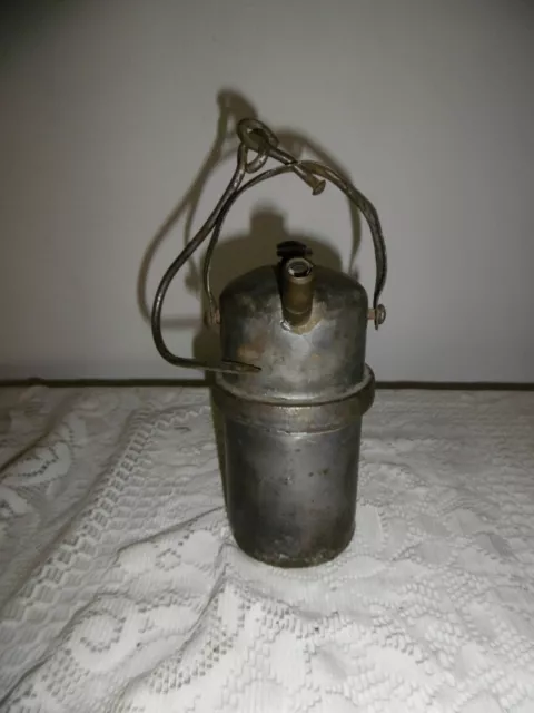 Ancienne Petite Lampe Carbure Acetylene De Mineur