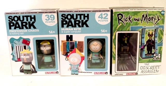 MCFARLANE TOYS SOUTH Park and Rick and Morty Construction Set Butters ...