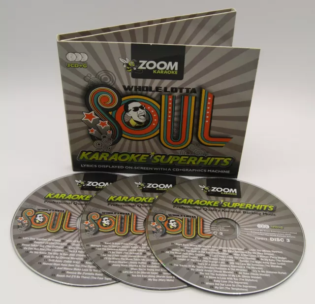 Zoom Karaoke CD+G - Whole Lotta Soul & Motown Superhits - Triple CD+G Disc Pack